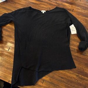 Nordstrom Black Asymmetrical Sweater